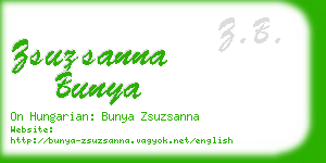 zsuzsanna bunya business card